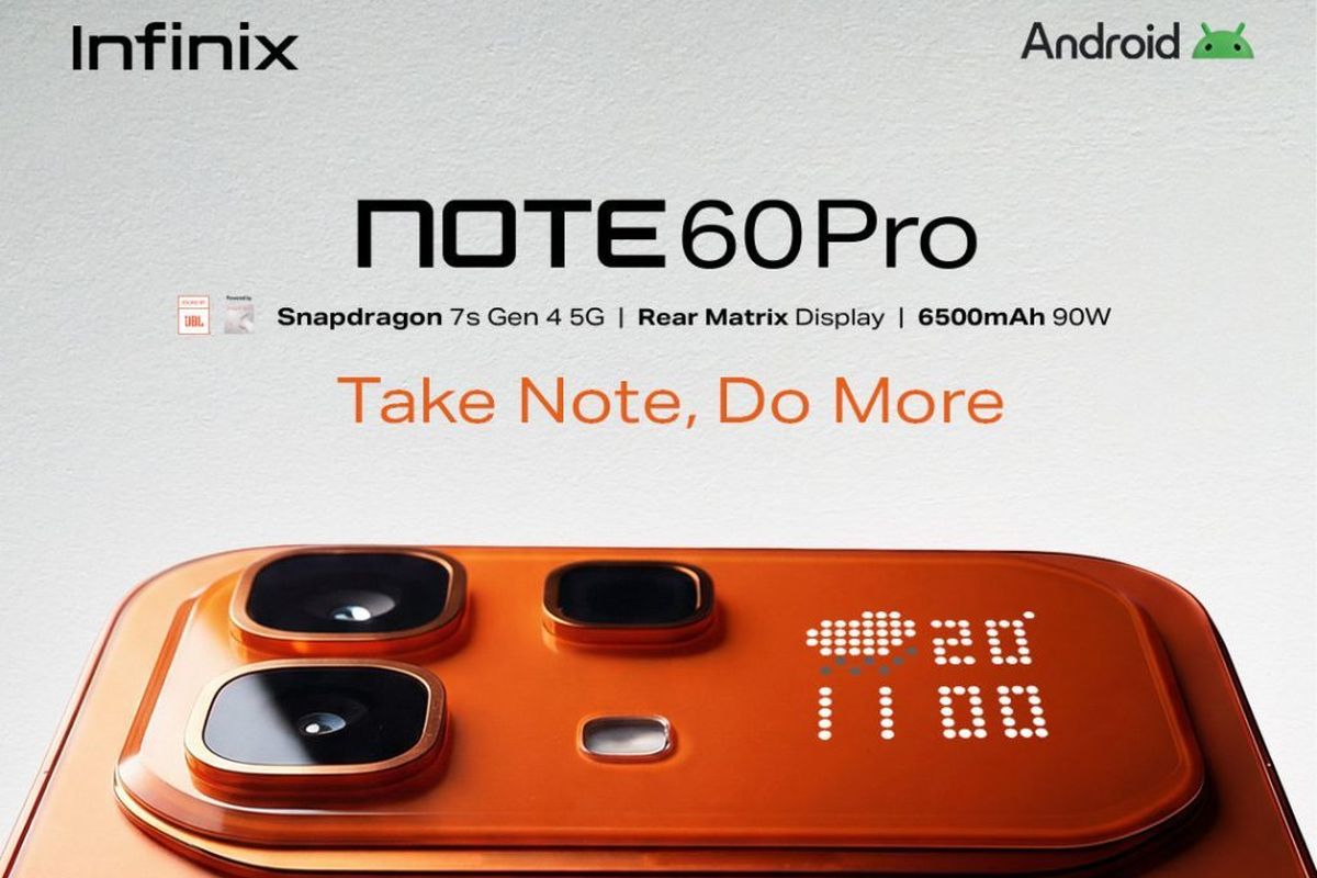 Infinix Note 60 Pro hadirkan panel notifikasi aktif di modul kamera