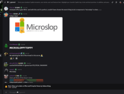 Kata “Microslop” Diblokir di Discord Copilot, Microsoft Jelaskan Alasan Moderasi