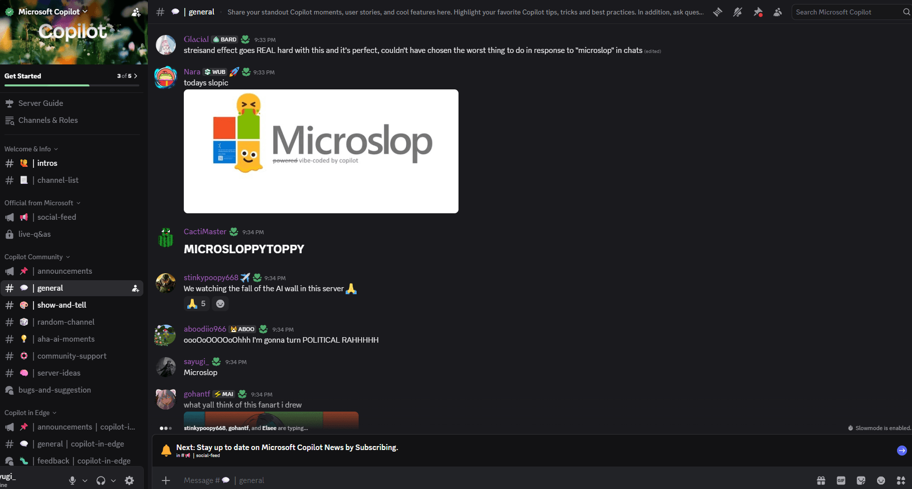 Kata “Microslop” Diblokir di Discord Copilot, Microsoft Jelaskan Alasan Moderasi 1 Kata Microslop diblokir di server Discord Copilot Microsoft, memicu perdebatan di kalangan pengguna dan komunitas teknologi setelah sistem secara otomatis menolak pesan yang mengandung istilah tersebut.
