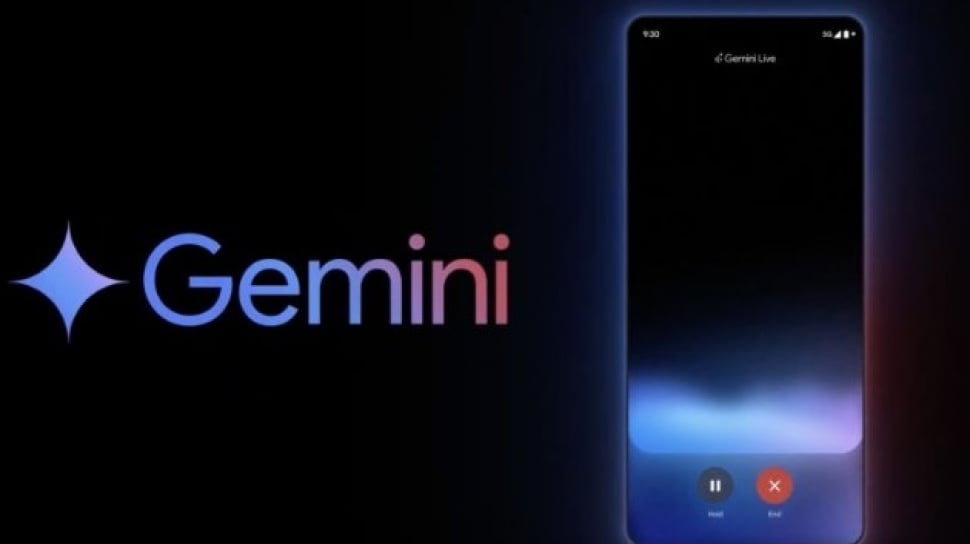 Google meluncurkan desain baru Gemini iOS dengan latar animasi, tombol plus berisi 7 opsi input termasuk NotebookLM, dan elemen Liquid Glass semi-transparan. Android menyusul.