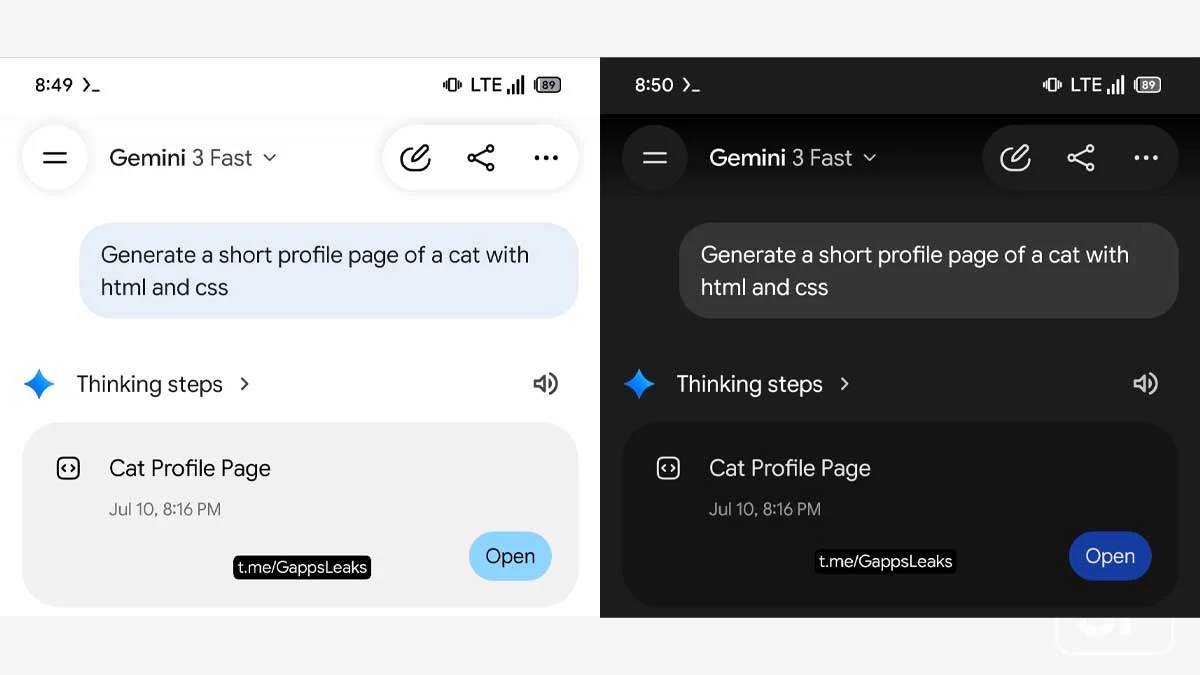 Google kini menyematkan pemilih model dengan tombol tarik-turun (dropdown) langsung di area atas antarmuka Gemini.