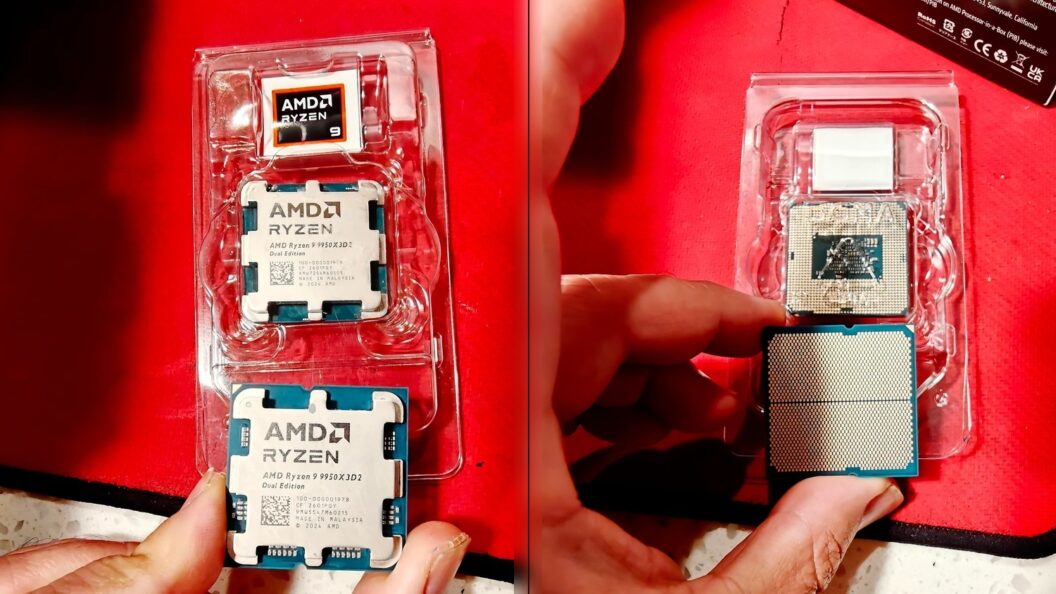 Ryzen 9 9950X3D2 Dual Edition Diduga Palsu, Isinya CPU Intel Lawas 1 Pembeli Amazon menduga Ryzen 9 9950X3D2 Dual Edition miliknya CPU Intel lawas hasil delid. Kontak dan komponen di bagian bawahnya berbeda.