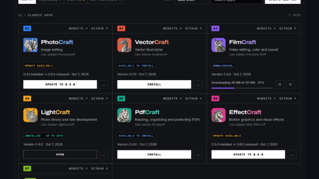 Brandon Thomas membangun ArtCraft, 12 aplikasi kreatif gratis dan open-source dengan Claude Opus 5.5. Namun PhotoCraft dan PdfCraft masih early alpha.