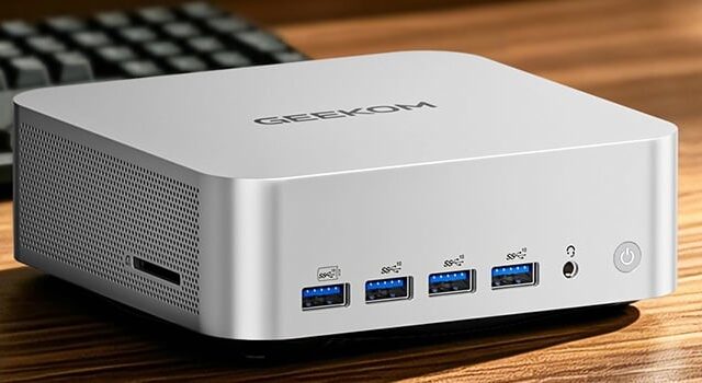 GEEKOM A9 MEGA berprosesor AMD Ryzen AI Max+ 395 dan memori 128 GB tampil di stan A16 INDOCOMTECH 2026, 29 Oktober–1 November, bersama Mini PC dan laptop.
