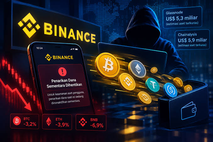 Bitcoin turun 2,5% ke $78.089,5 usai peretasan Binance senilai $6,3 miliar. Binance bekukan sekitar $3 miliar dan tanggung kerugian pengguna.